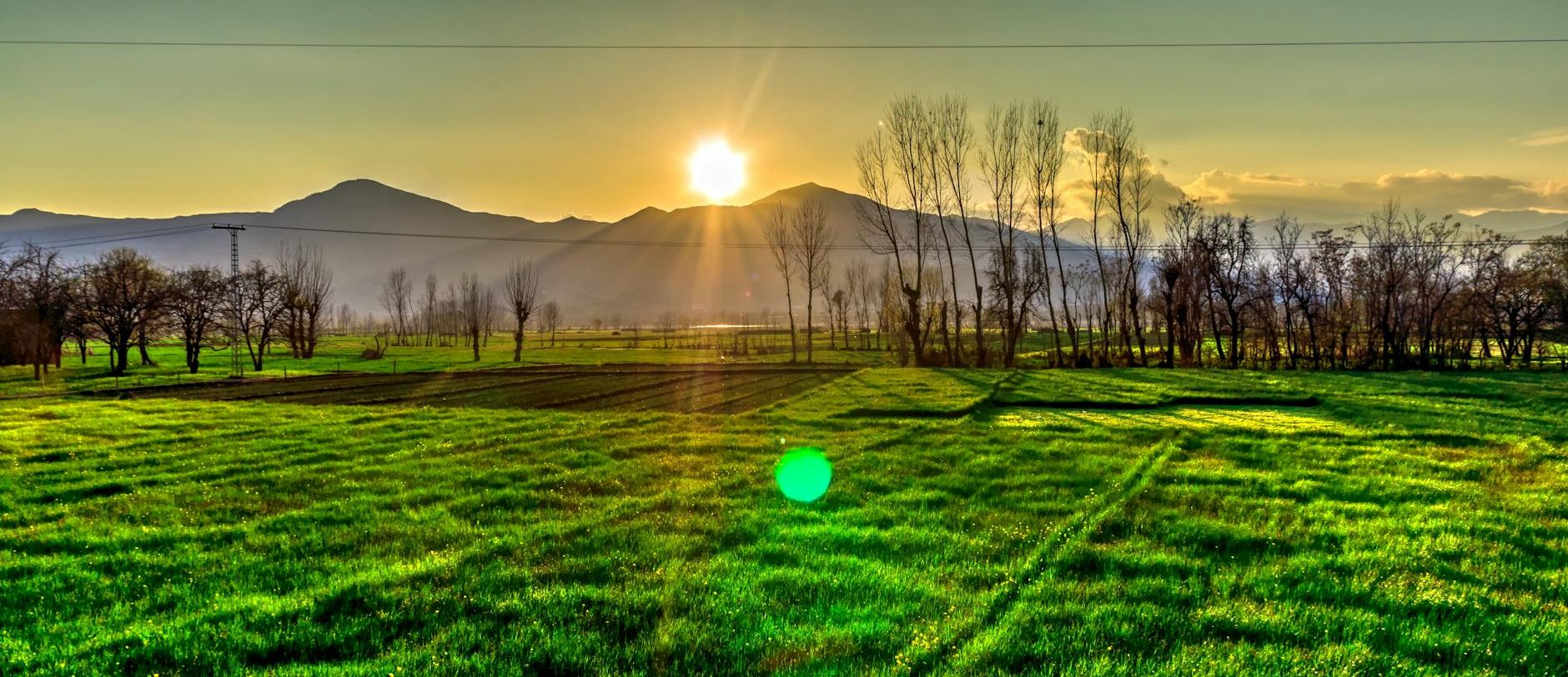 golden hour view on the mountain